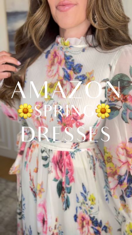 #amazon #familyphotos #springdresses #floraldress
Size medium in all these stunning dress options! 

#LTKfindsunder50 #LTKbump #LTKstyletip