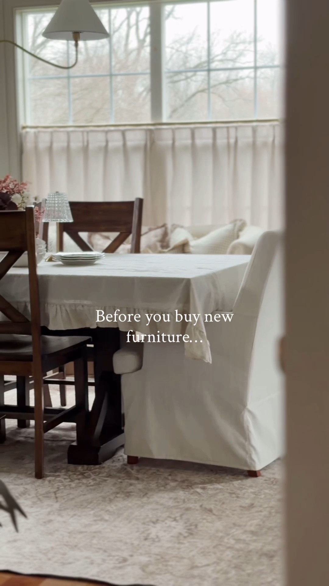 Proof that curtains can completely change a room.

Such a simple update but it made the space feel so much more cozy and complete 

(Use code LANTERNLANE for 22% off my curtains in my dining room and living room)

Home decor, curtains, home updates, cozy home, interior decor, cafe curtains 

#LTKHome