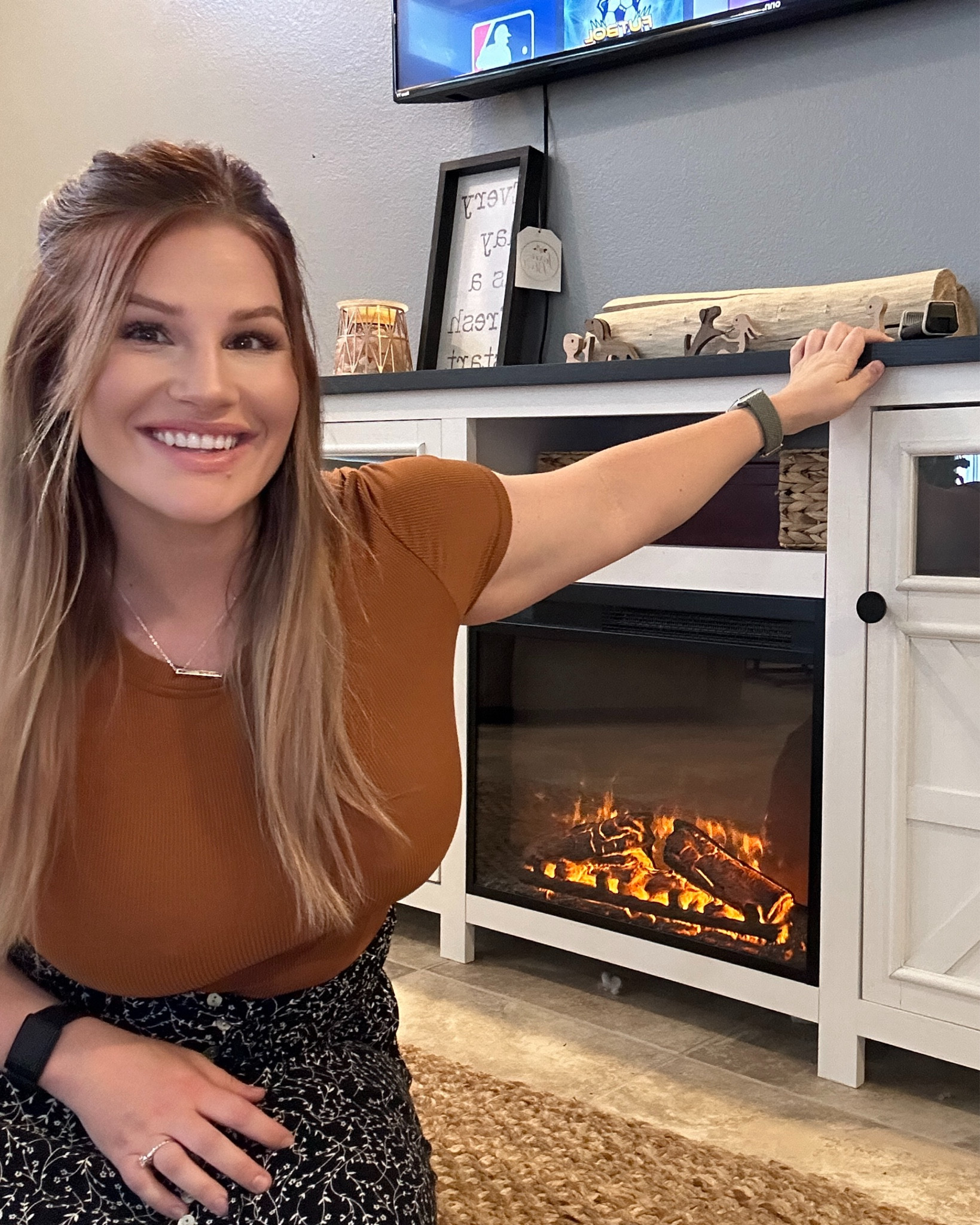 9 MONTH REVIEW* LARGE & Cozy meets modern with my entertainment center. Fits perfectly with my 65 inch TV (will fit up to 80 inch & I’m sure will look great with bigger) and adds a farmhouse touch to my living room. The built-in fireplace creates the perfect ambiance for movie nights. #FireplaceTVStand #FarmhouseDecor #80InchTV #CozyLiving #LTKhome #HomeDecor

#LTKHome #LTKVideo