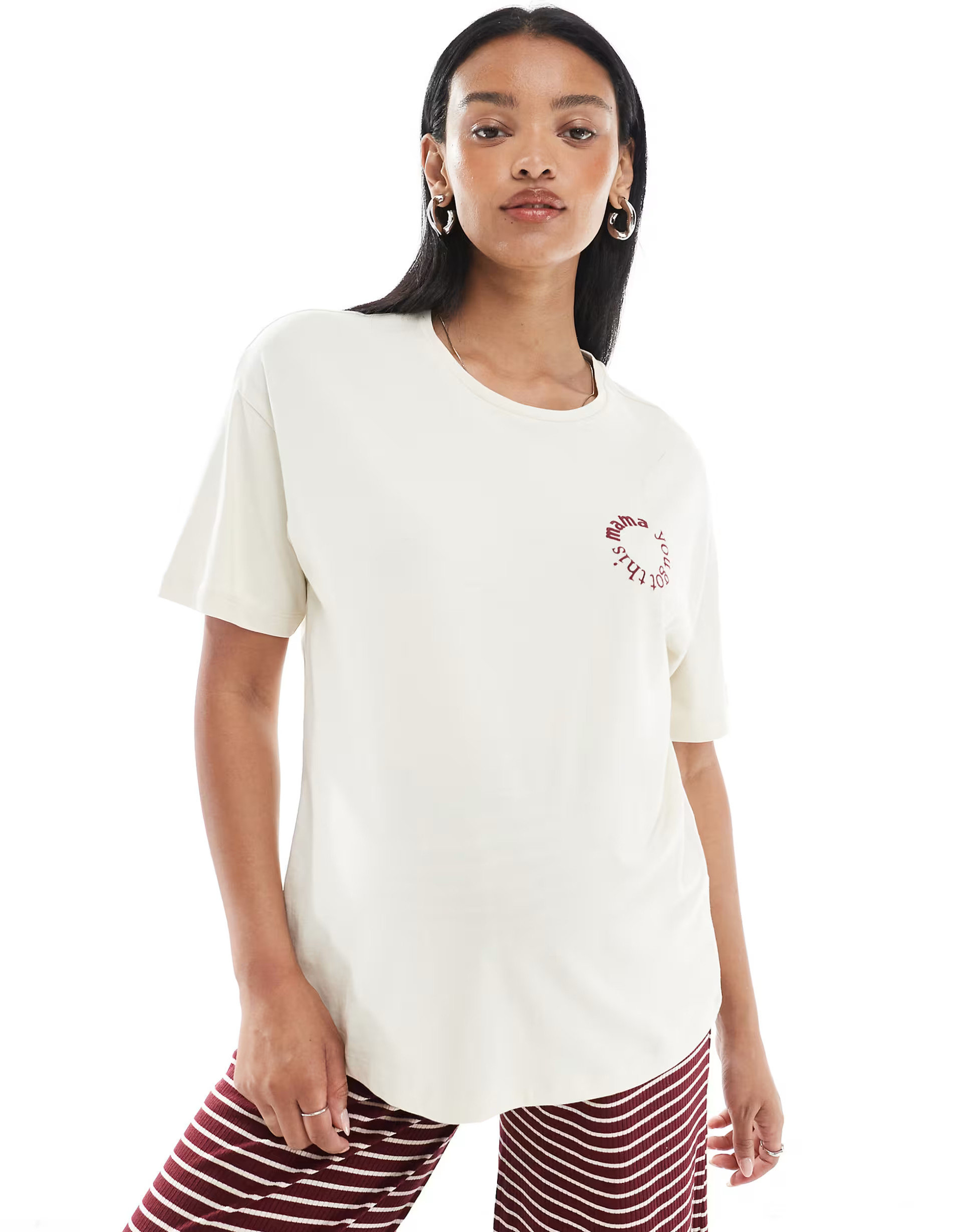 Mamalicious Maternity 'mama you got this' graphic tee in cream | ASOS (Global)