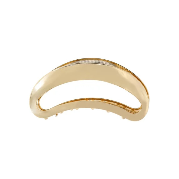 Time and Tru Women's Large Hair Claw Clip, Goldtone | Walmart (US)