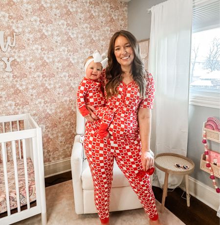 Baby girl wearing size 6-12 with room to grow. I’m wearing size L. And it’s the perfect slightly oversized fit that makes pajamas comfy

Mama and mini / matching pajamas / family matching / Valentine’s Day / Valentine’s Day pajamas / midsize / baby / baby girl / baby boy

#LTKSeasonal #LTKfamily #LTKmidsize