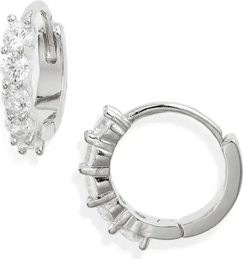 Everyday Cubic Zirconia Huggie Hoop Earrings | Nordstrom