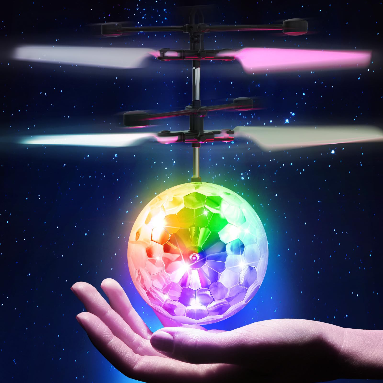 Flying Orb Ball, Magic Hover Flying Ball Toy with Rechargeable, Light Up Floating Balls Indoor Ou... | Amazon (US)