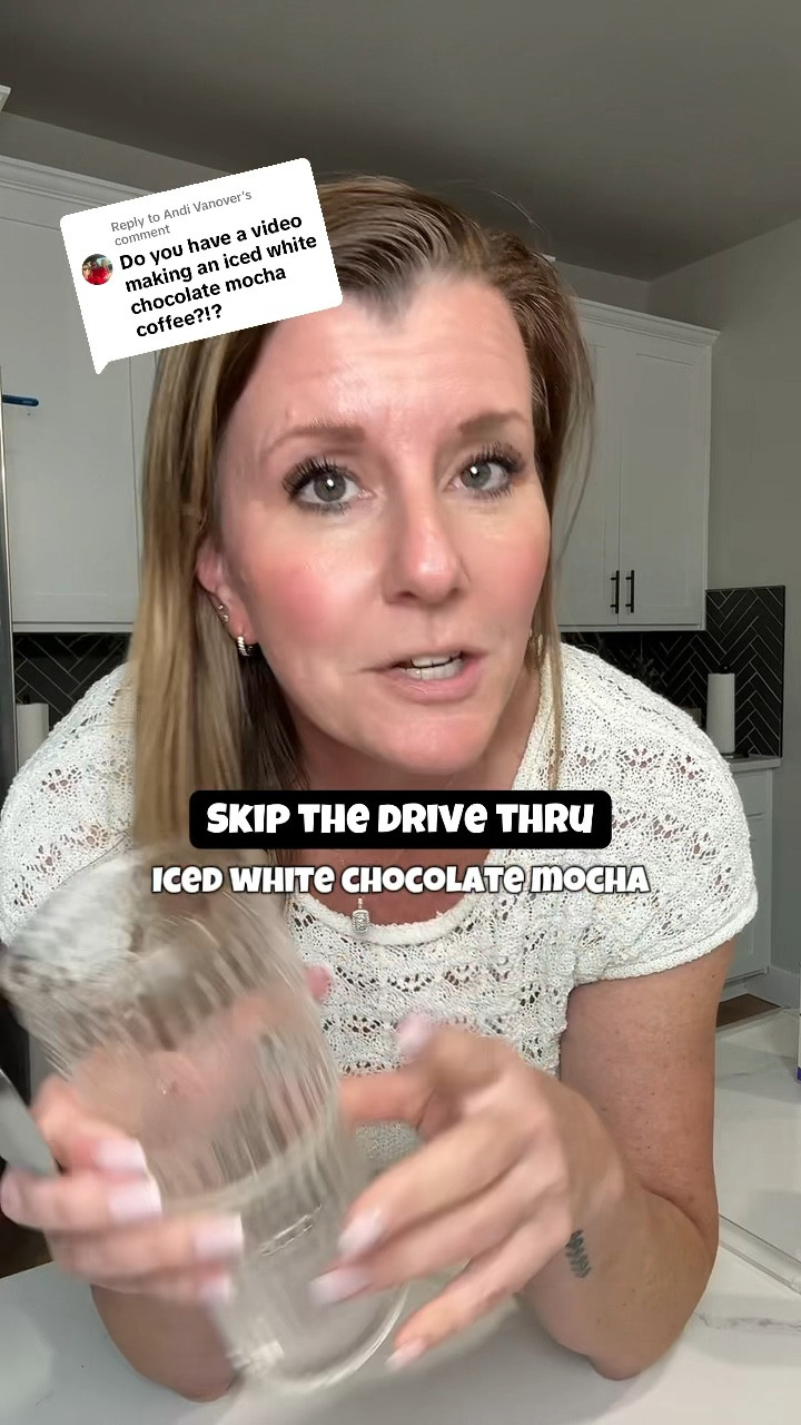 At-home iced white chocolate mocha 🤍
Using my favorite Amazon glass, frother, and instant espresso I always reach for.
So easy, so good, and way cheaper than the drive-thru!

#LTKdayinmylife #LTKmomlife #LTKOver40