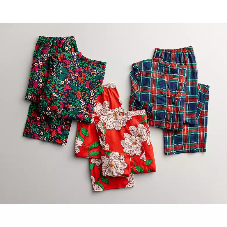 Women's Draper James Cozy Long Sleeve Pajama Top & Pajama Bottoms Set | Kohl's