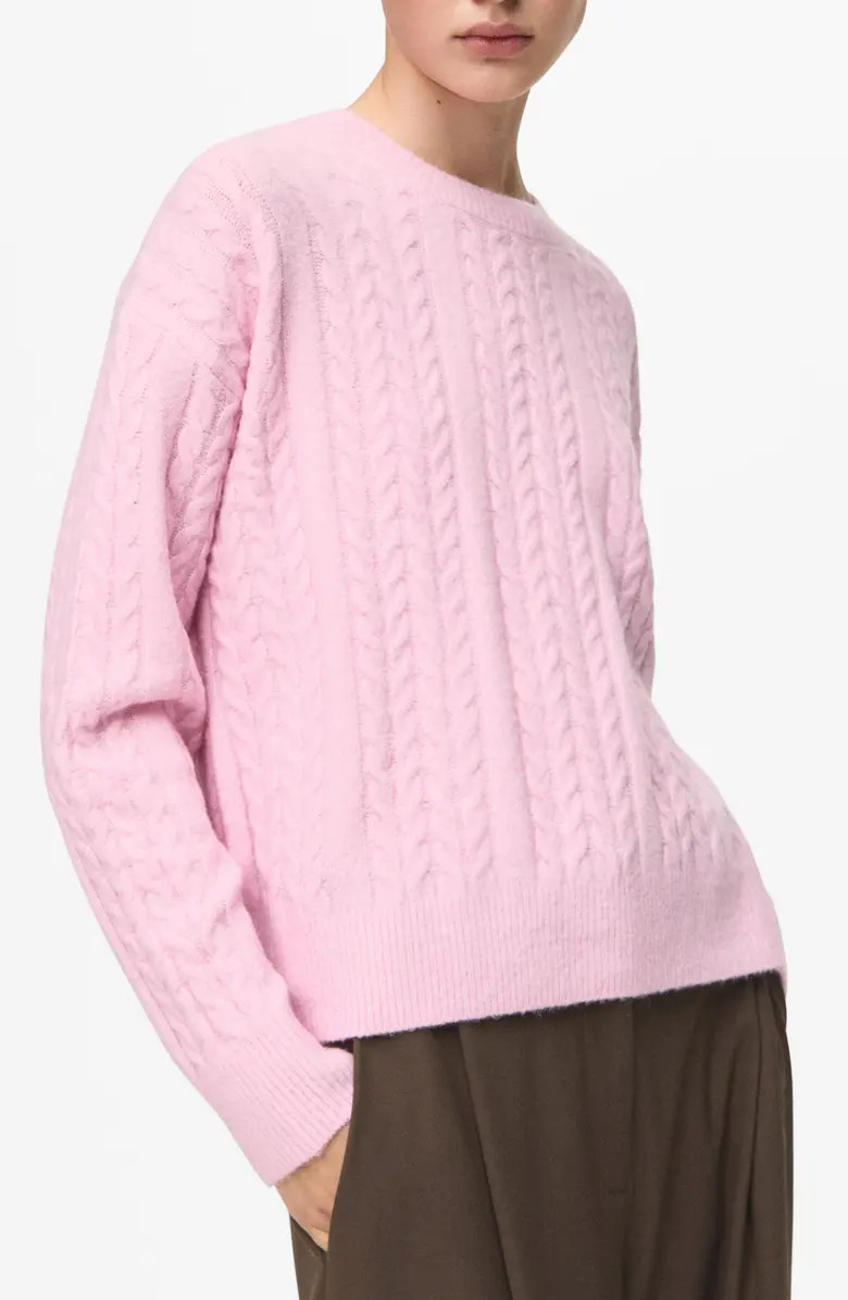 Cable Stitch Crewneck Sweater | Nordstrom