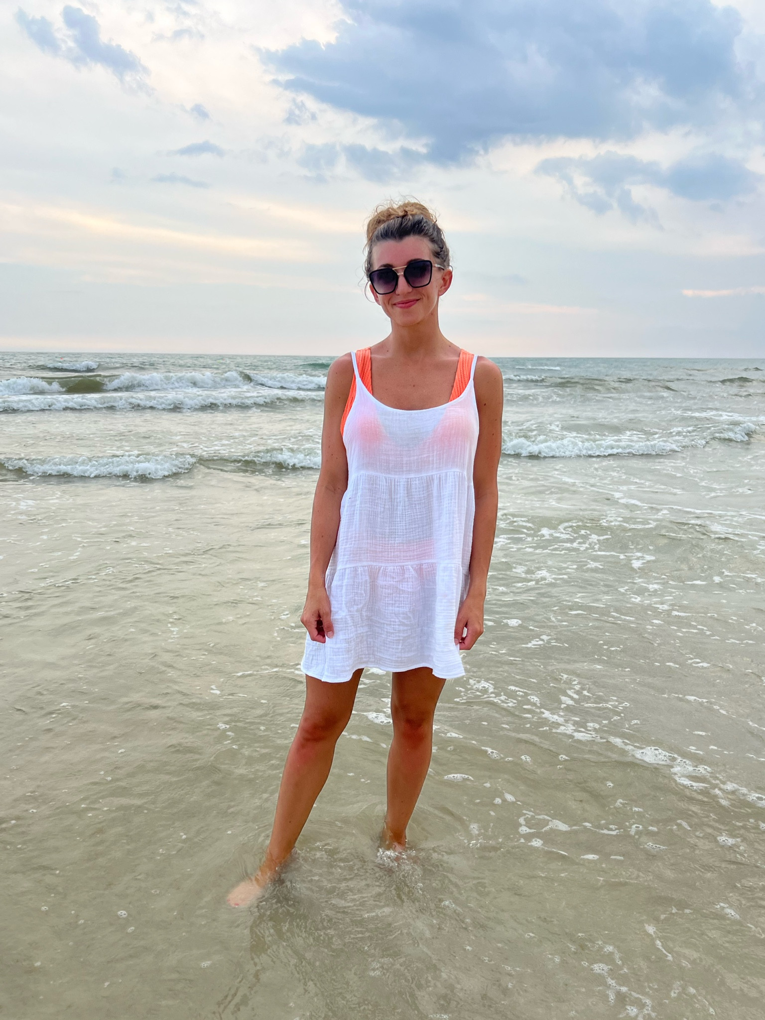 Grabbed this swim cover while we on vacation and it is so cute! Wearing size small. The straps are adjustable  

#LTKSeasonal #LTKunder50 #LTKswim