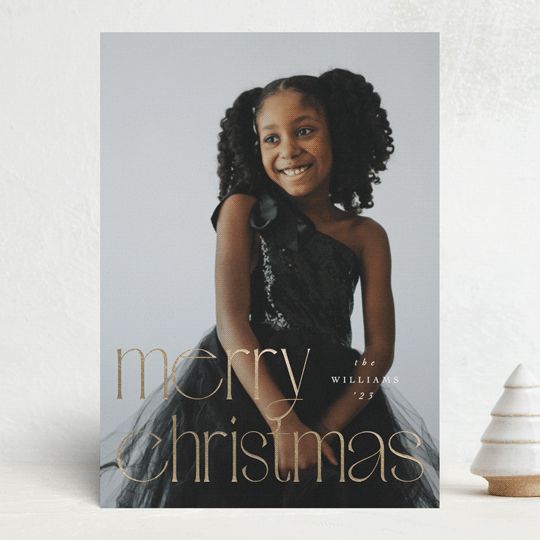 "Sibley" - Customizable Foil-pressed Holiday Cards in White by Amy Kross. | Minted