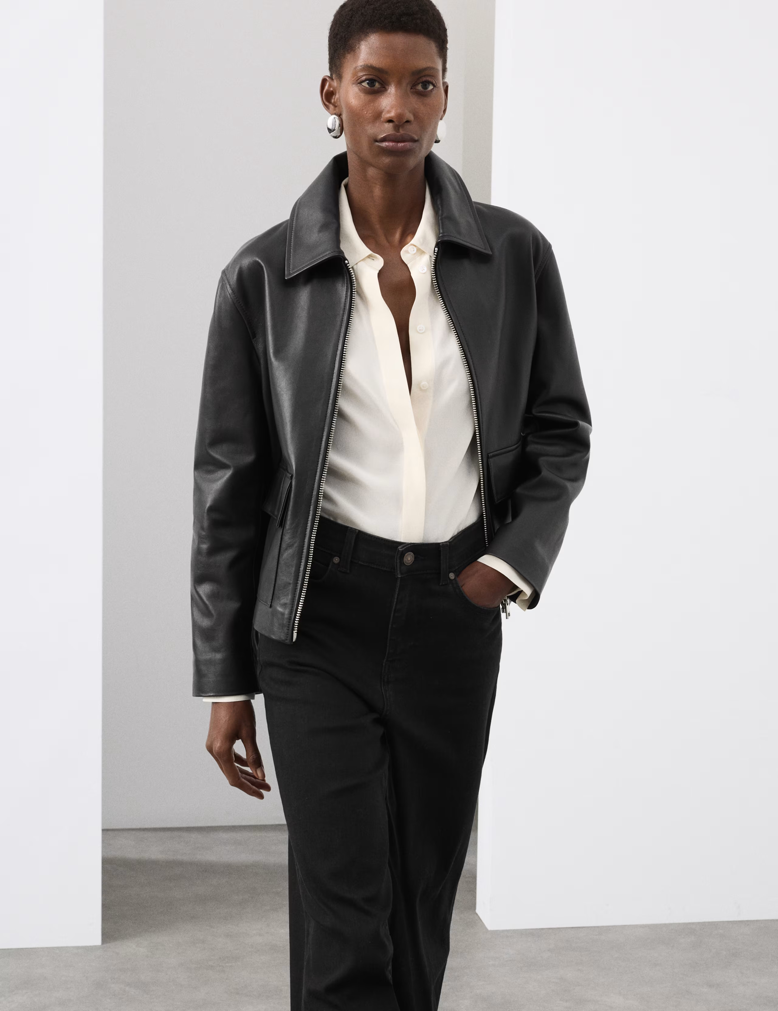 Pure Leather Trucker Jacket | Marks & Spencer (UK)