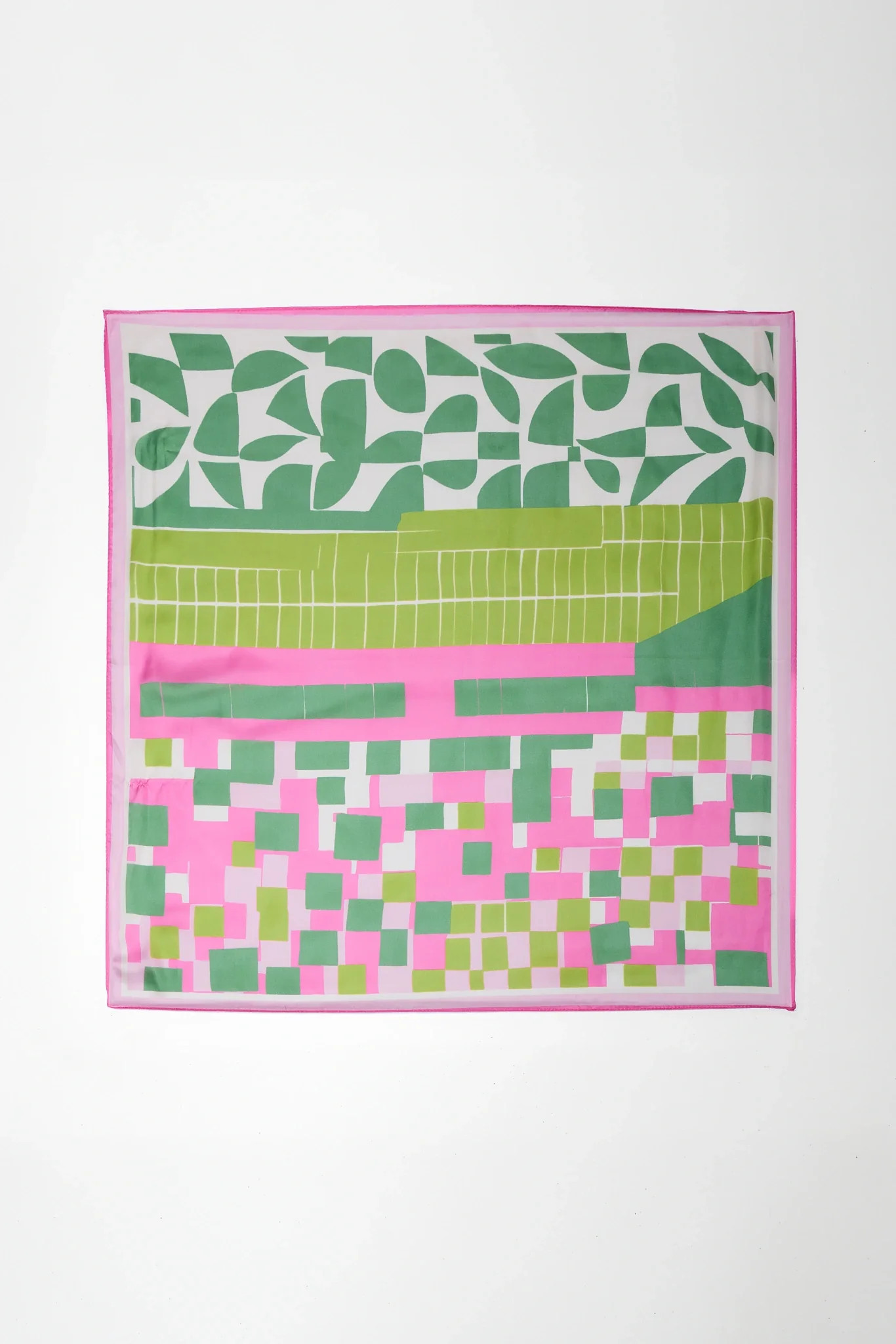 Geometric Color Block Print Scarf | Avara