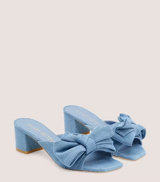 Loveknot 50 Block Slide | Stuart Weitzman Outlet