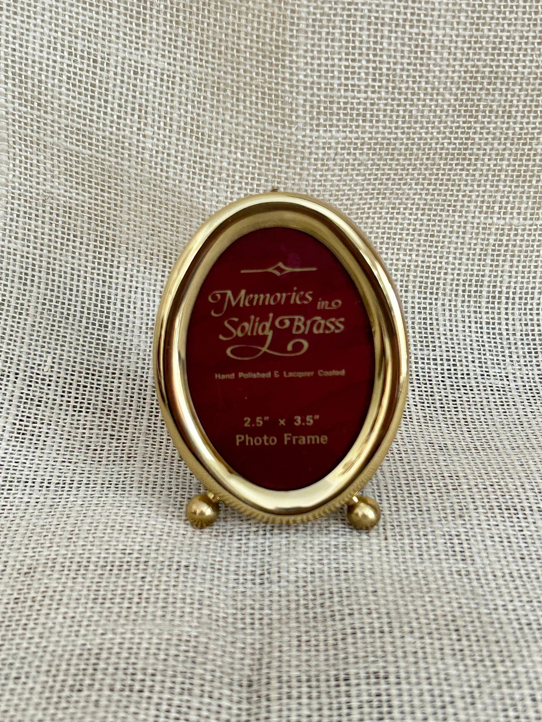 Vintage 2.5x3.5" Oval Brass Picture Frame--Oval Gold Picture Frame--2.5 x 3.5 Photo Frame--New Ol... | Etsy (US)