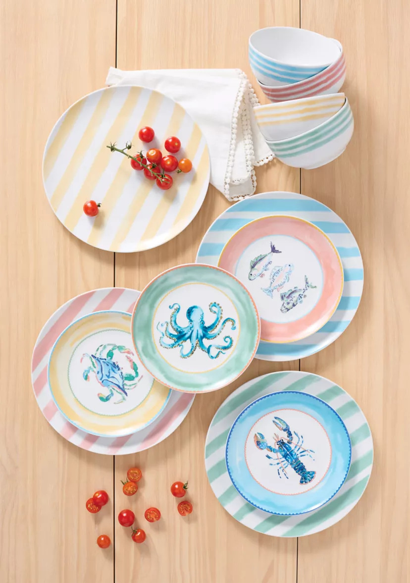 Sewing Down South x Crown & Ivy™ Kiawah Salad Plate Set | Belk