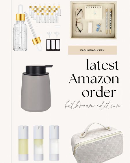 Latest Amazon order, all for our bathroom 🤍 glass bottles for our skincare to make everything cohesive! Excited to see the bathroom all come together 👌🏼

Amazon orders, Amazon find, Amazon bathroom 

#LTKhome