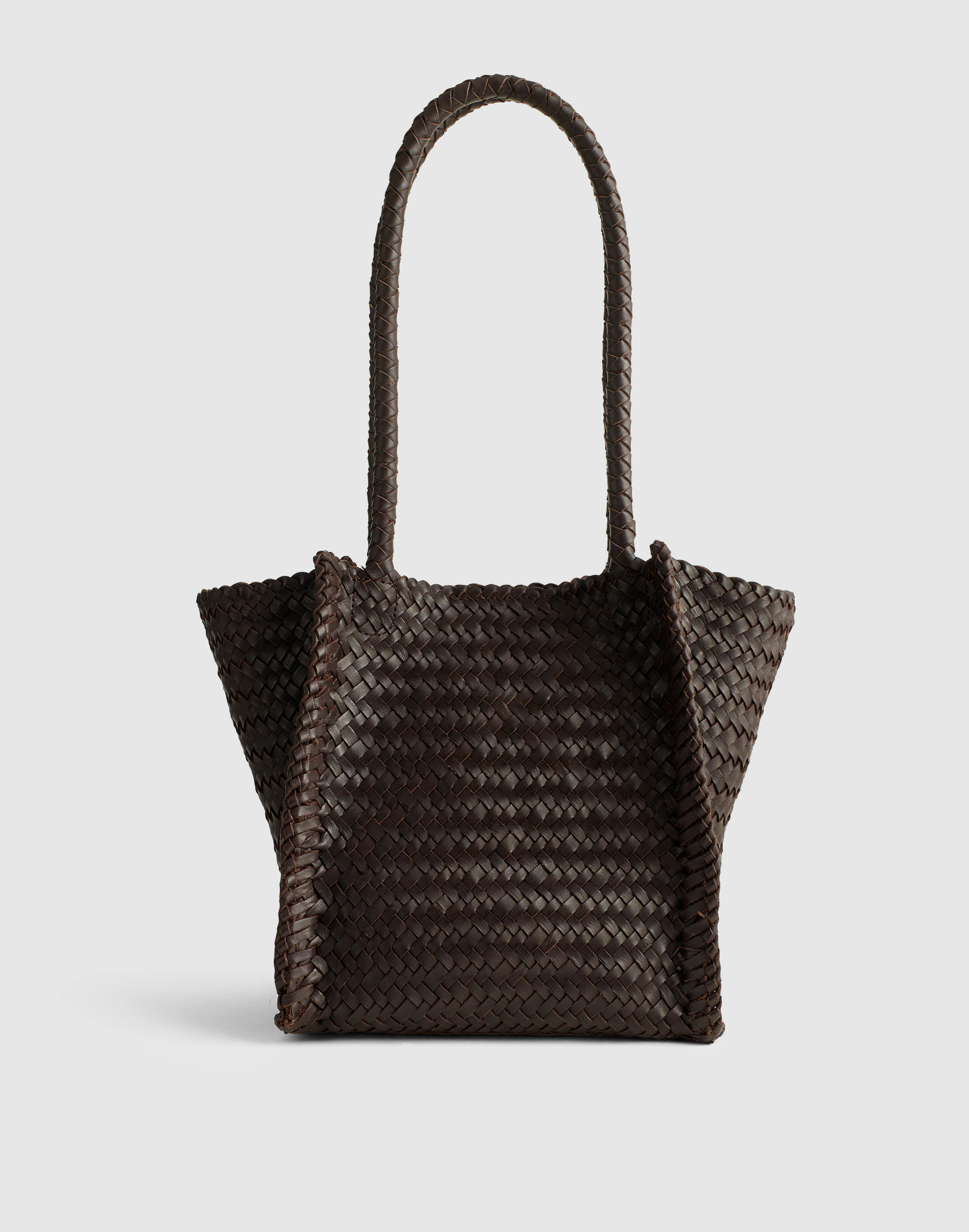 The Lexington Small Tote in Woven Leather | Madewell