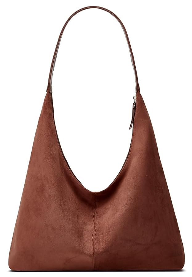 Trendy Suede Crescent Shoulder Bag Women Tote Bag Satchels Crossbody Purse Top-handle Travel Coll... | Amazon (US)