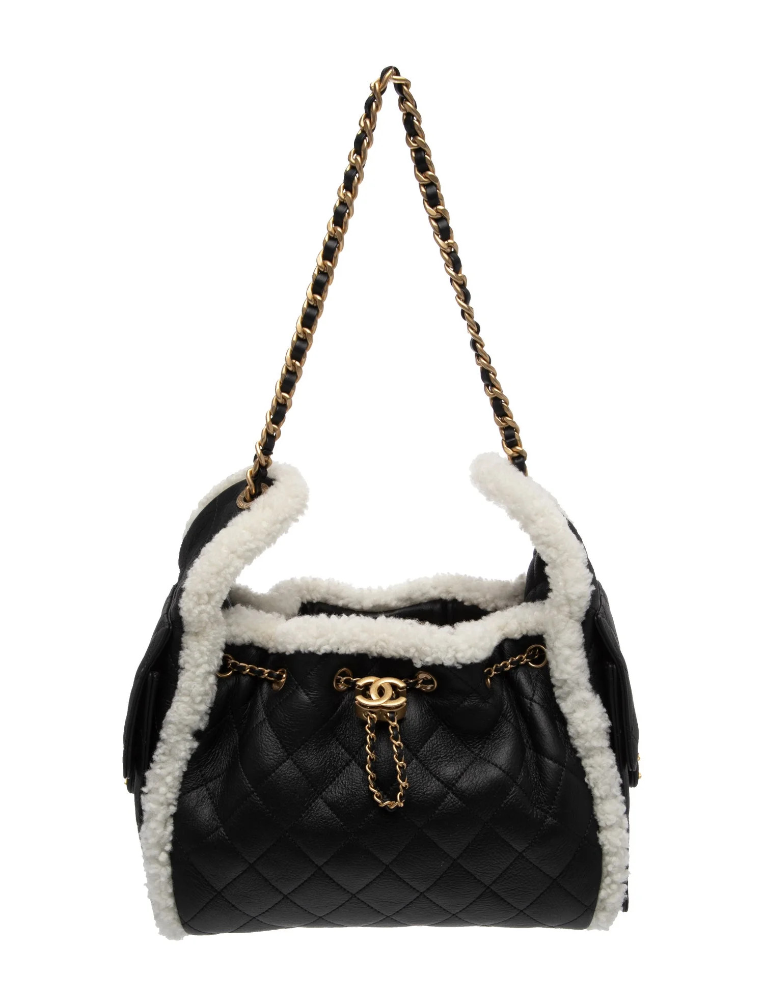 Chanel Small Shearling 25 Hobo - Black Shoulder Bags, Handbags - CHA1376870 | The RealReal | The RealReal