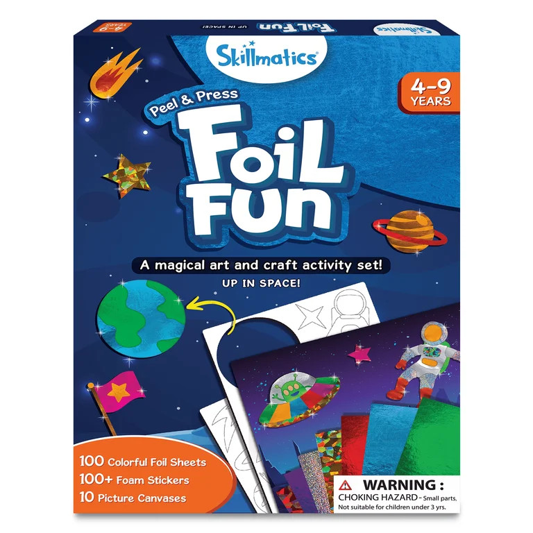 Skillmatics Foil Fun - Space, No Mess Art & Craft Kit for Kids Ages 4 to 9 | Walmart (US)