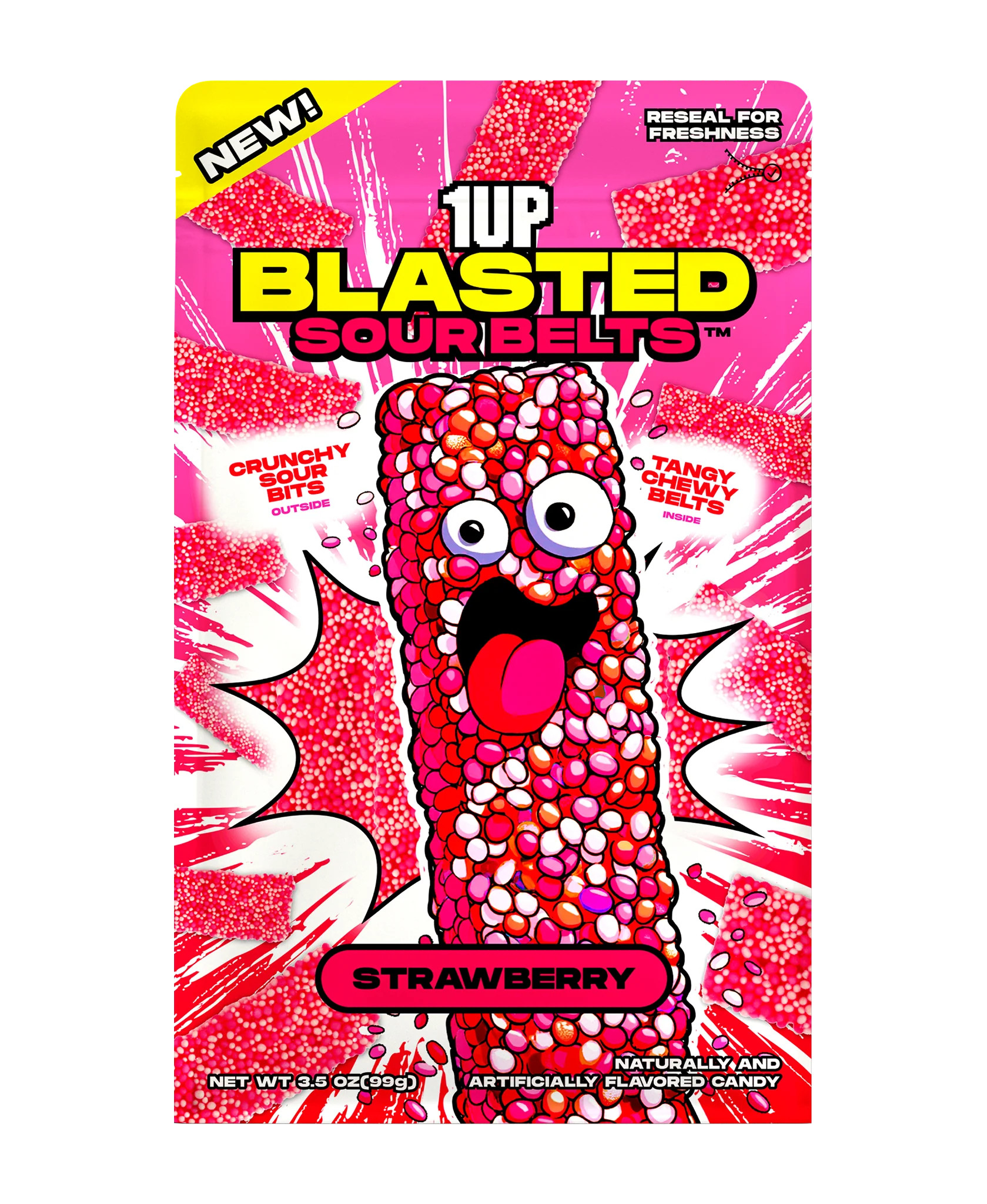 Strawberry Sour Belts | 1Up Candy