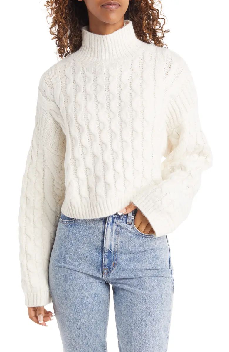 Turtleneck Cable Stitch Sweater | Nordstrom