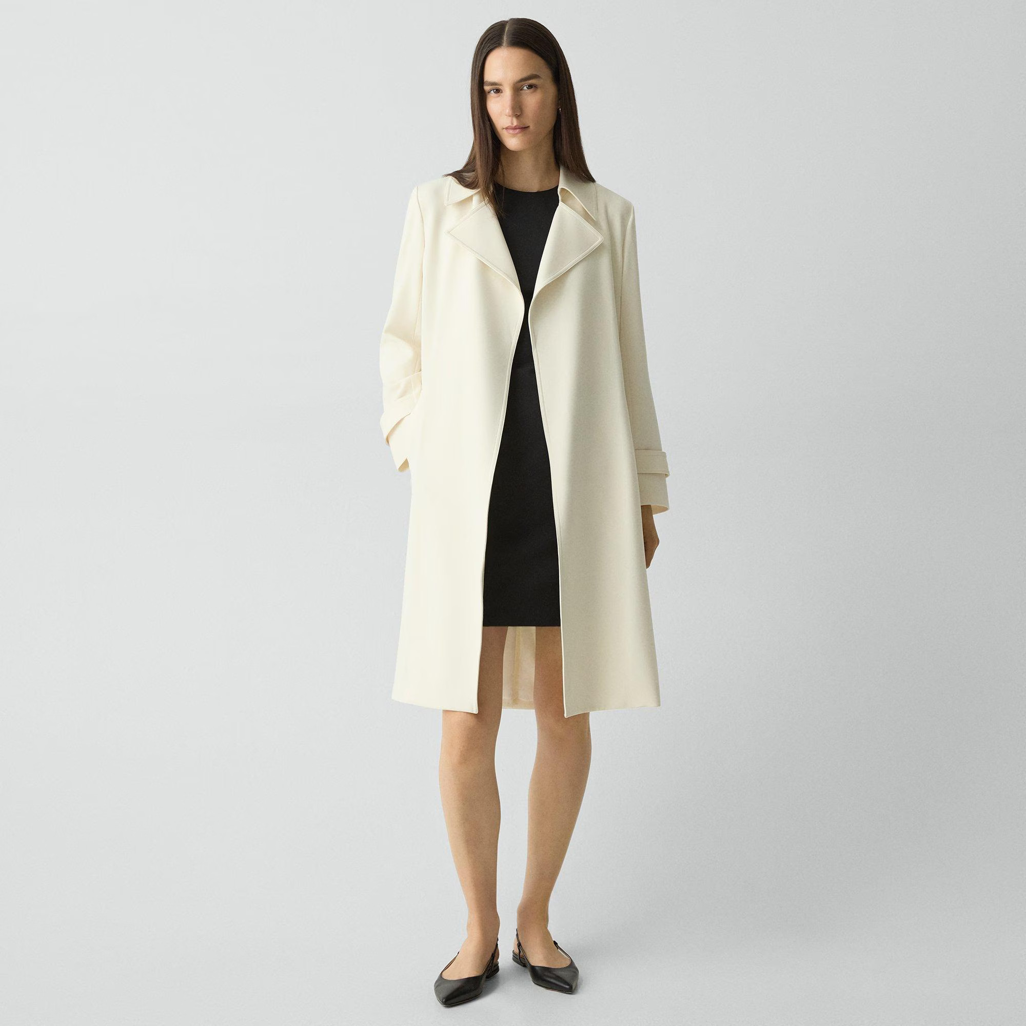 Oaklane Trench Coat in Admiral Crepe | Theory