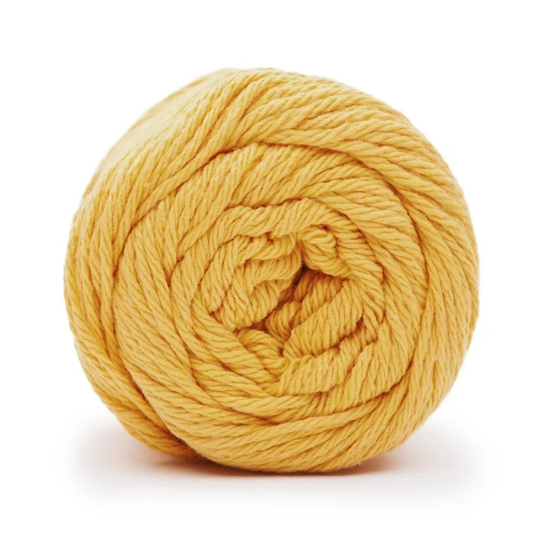 Peaches & Creme Solid 4 Medium Cotton Yarn, Gold 2.5oz/70.9g, 120 Yards | Walmart (US)