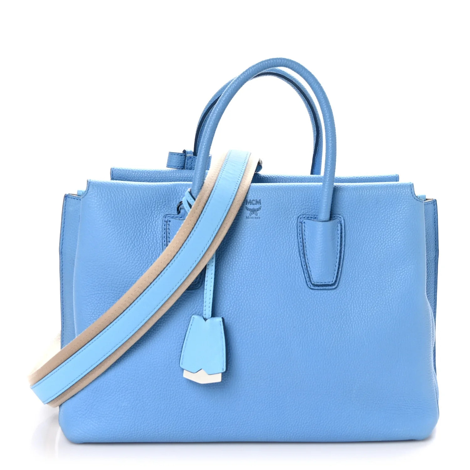 Grained Calfskin Medium Milla Tote Tile Blue | FASHIONPHILE (US)