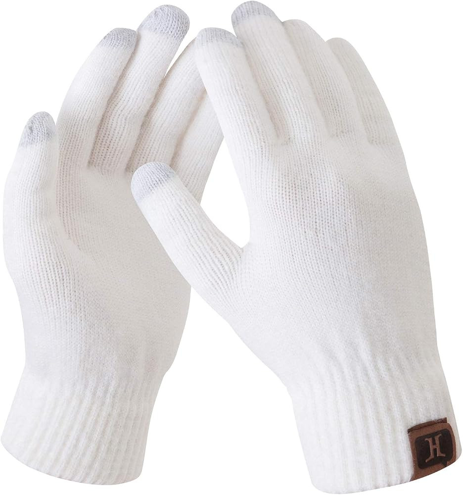 FZ FANTASTIC ZONE Women's Winter Touchscreen Wool Magic Gloves Warm Knit Fleece Lined for Women | Amazon (US)