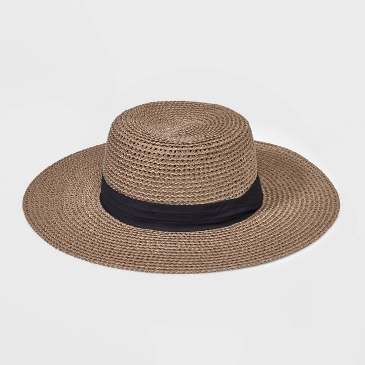 Women's Floppy Straw Boater Hat - A New Day™ | Target