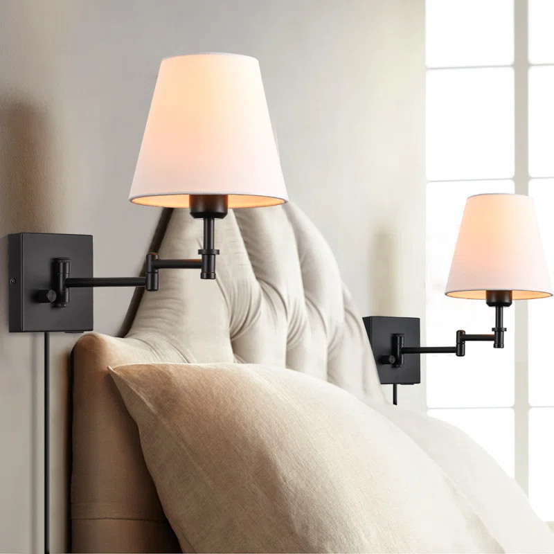 Jagdeep Plug-in Swing Arm Sconce (Set of 2) | Wayfair North America