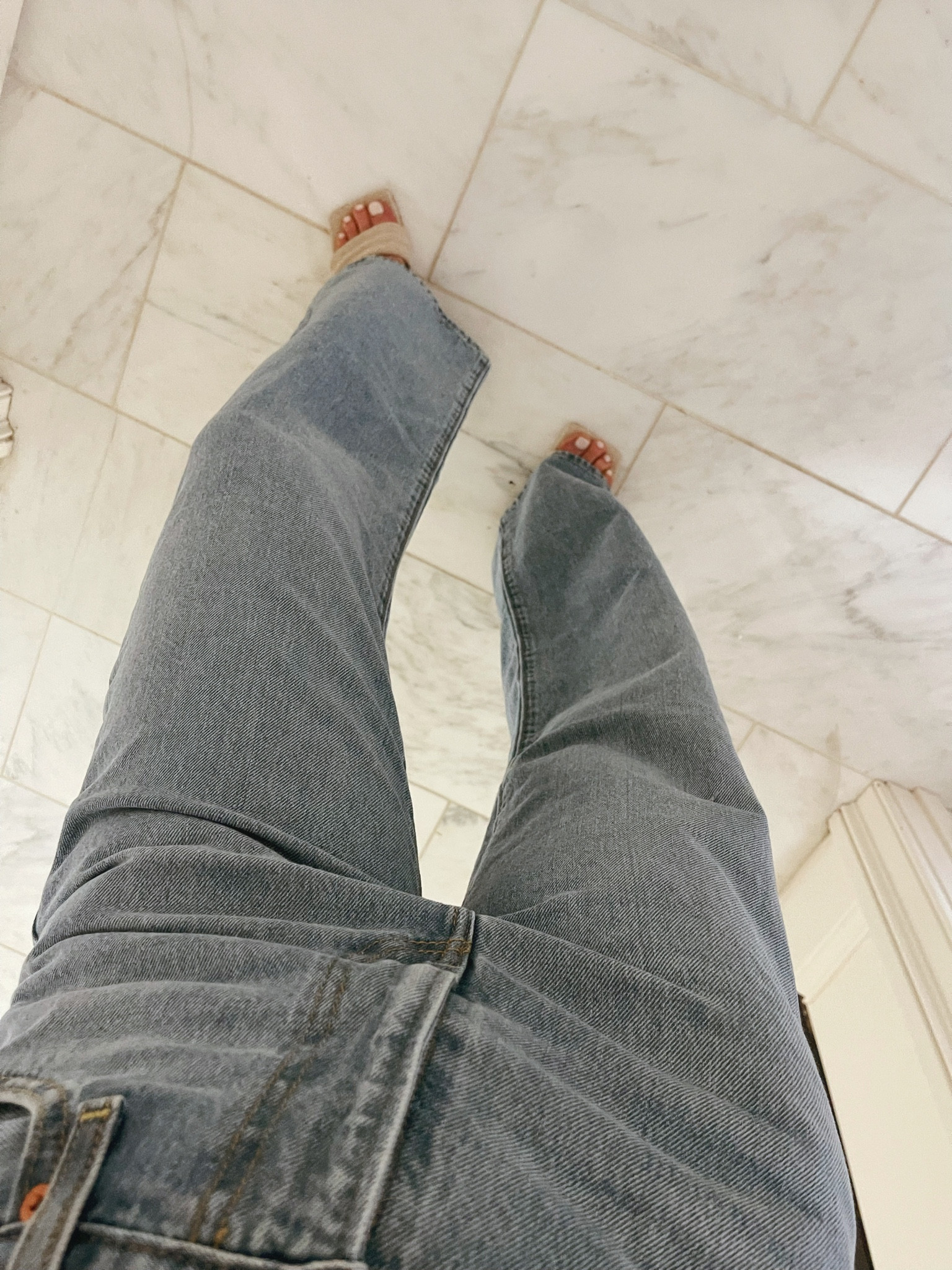 Wide leg jeans for
Spring under $100 - fit tts non stretch 