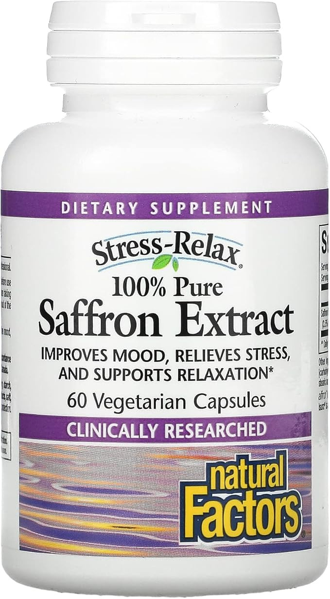 Natural Factors, Stress-Relax Affron Saffron Extract 28 mg, 60 Vegetarian Capsules | Amazon (US)