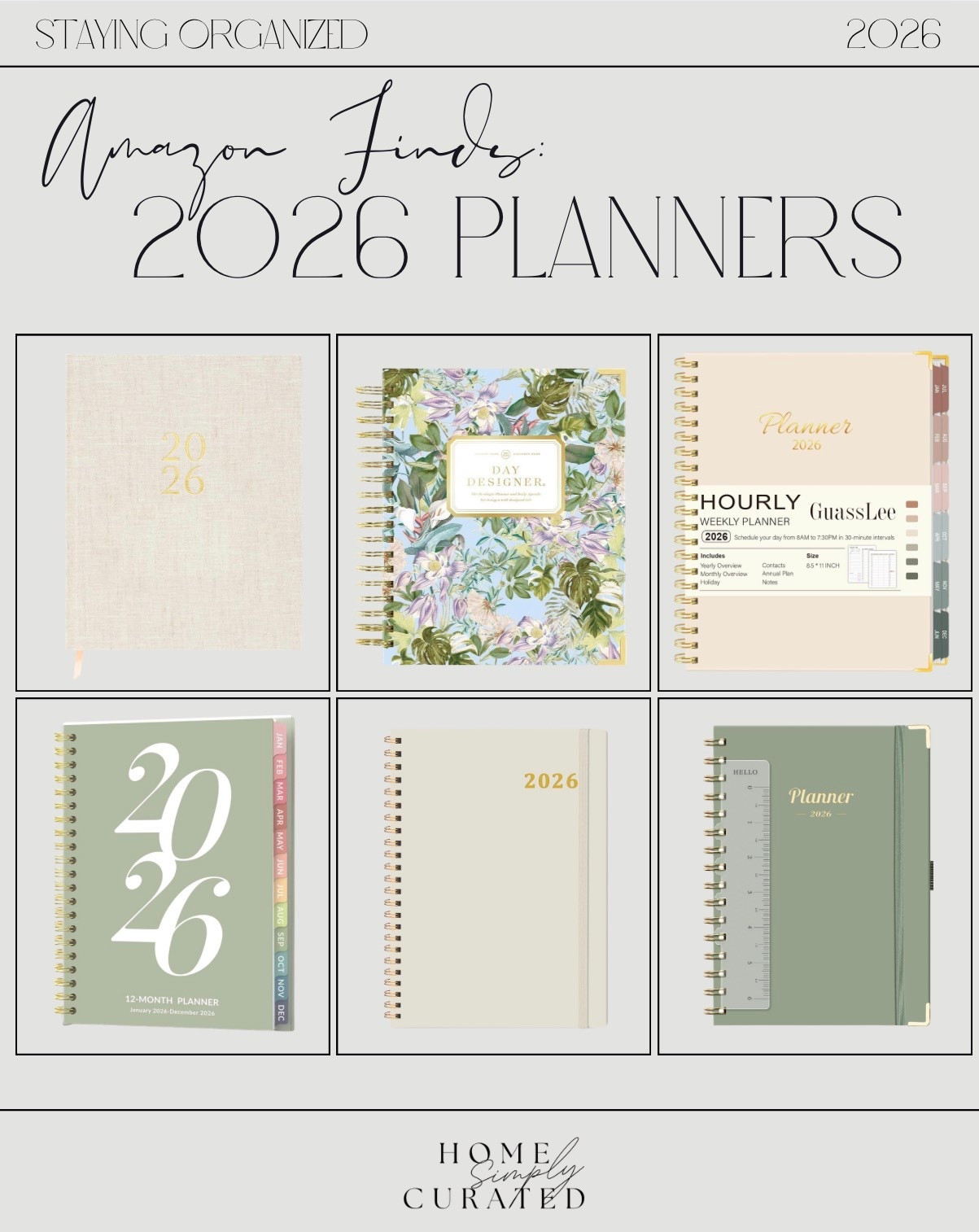 2026 amazon planners to stay organized this New Year!! 


2026 planners, Amazon finds, weekly planner, organization, monthly planner, day designer, safe green, neutrals, hourly planner, mom planner

#LTKHome #LTKFindsUnder50 #LTKmomlife