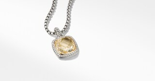 Albion® Pendant with Champagne Citrine, Diamonds and 18K Gold, 14mm | David Yurman