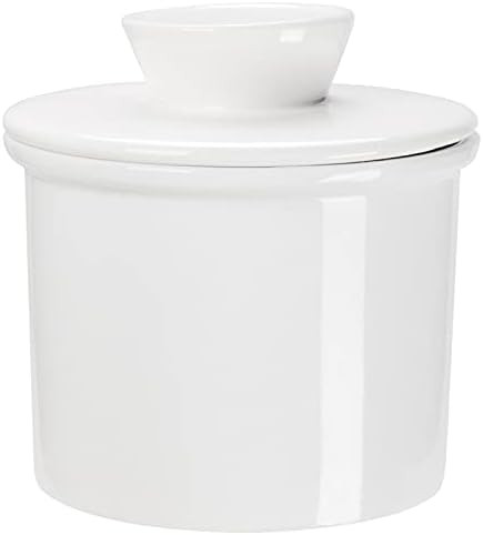 Ceramic Butter Crock with Water for Counter - Porcelain French Butter Dish with Lid for Countertop,  | Amazon (US)