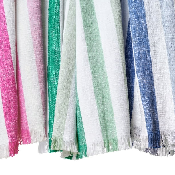 Gap Home Kids Ombre Stripe Organic Cotton Throw with Fringe, Green, 50 x60 - Walmart.com | Walmart (US)