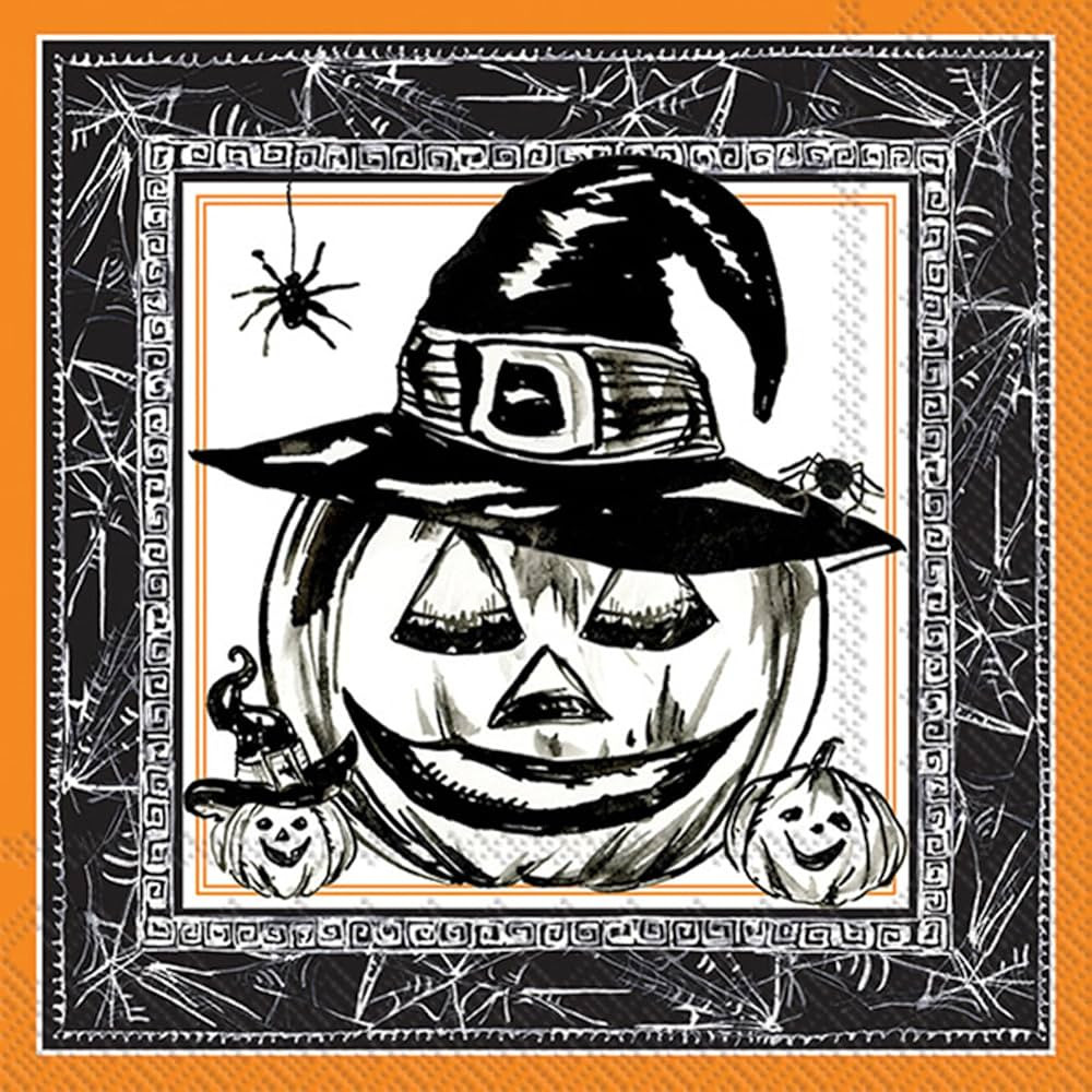 IHR Ideal Home Range Cocktail Napkins Disposable 3-Ply Paper Party Napkin Pack, 5" x 5", Spooky J... | Amazon (US)