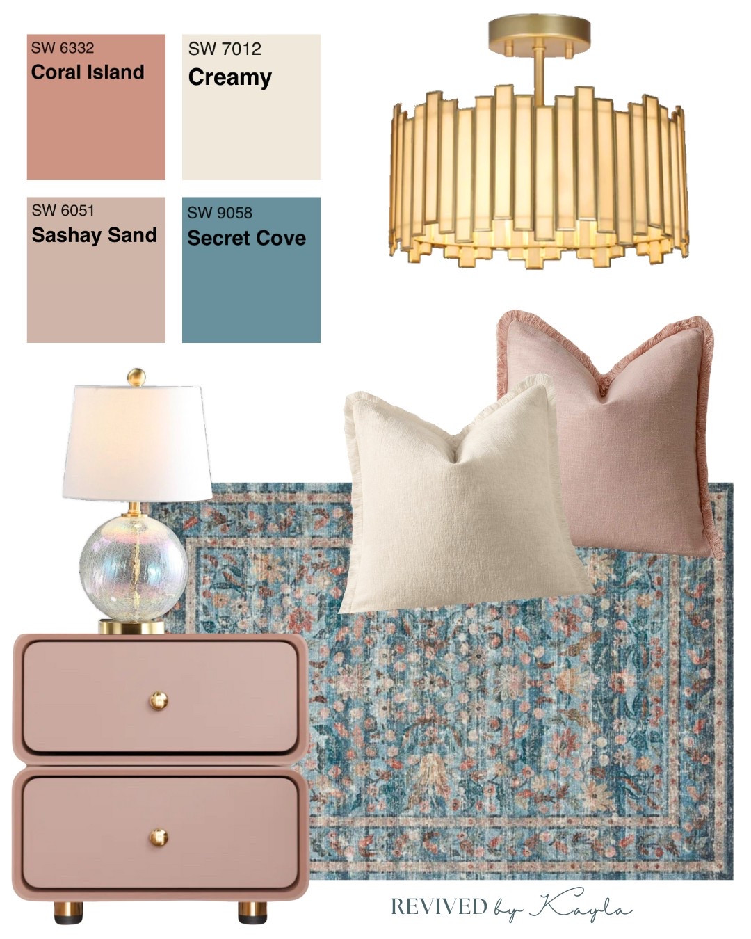 Pink and blue color palette for this beautiful rug ✨ This nightstand is so cute!

#LTKFindsUnder50 #LTKHome #LTKFindsUnder100