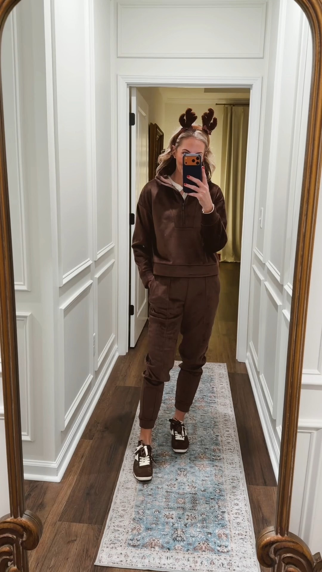 Listen… I got my themed days all mixed up, so let’s just pretend I’m Max the dog from the Grinch. 😂 Tomorrow is actually Grinch Day, but here I am… serving “cute reindeer who accidentally wandered into Whoville” energy. 🦌💚

Either way—PLEASE don’t sleep on this Target set. I’m telling you right now… it’s going to go viral and it’s going to sell out. So I’m sharing it tonight before it disappears.

Wearing an XS in the joggers + a small in the top. Linking them here along with some shoe options because y’all are gonna want this cozy goodness. ✨

#LTKgrwm #LTKootd #LTKHoliday