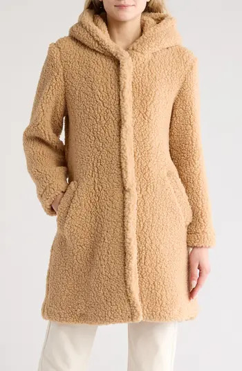 Lucky Brand Teddy Faux Shearling Hooded Coat | Nordstromrack | Nordstrom Rack
