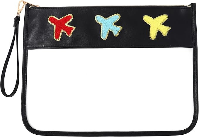 TopTTanBo Chenille Letter Clear Bag Purse Multi-purpose Transparent Waterproof Snacks Makeup Tote... | Amazon (US)