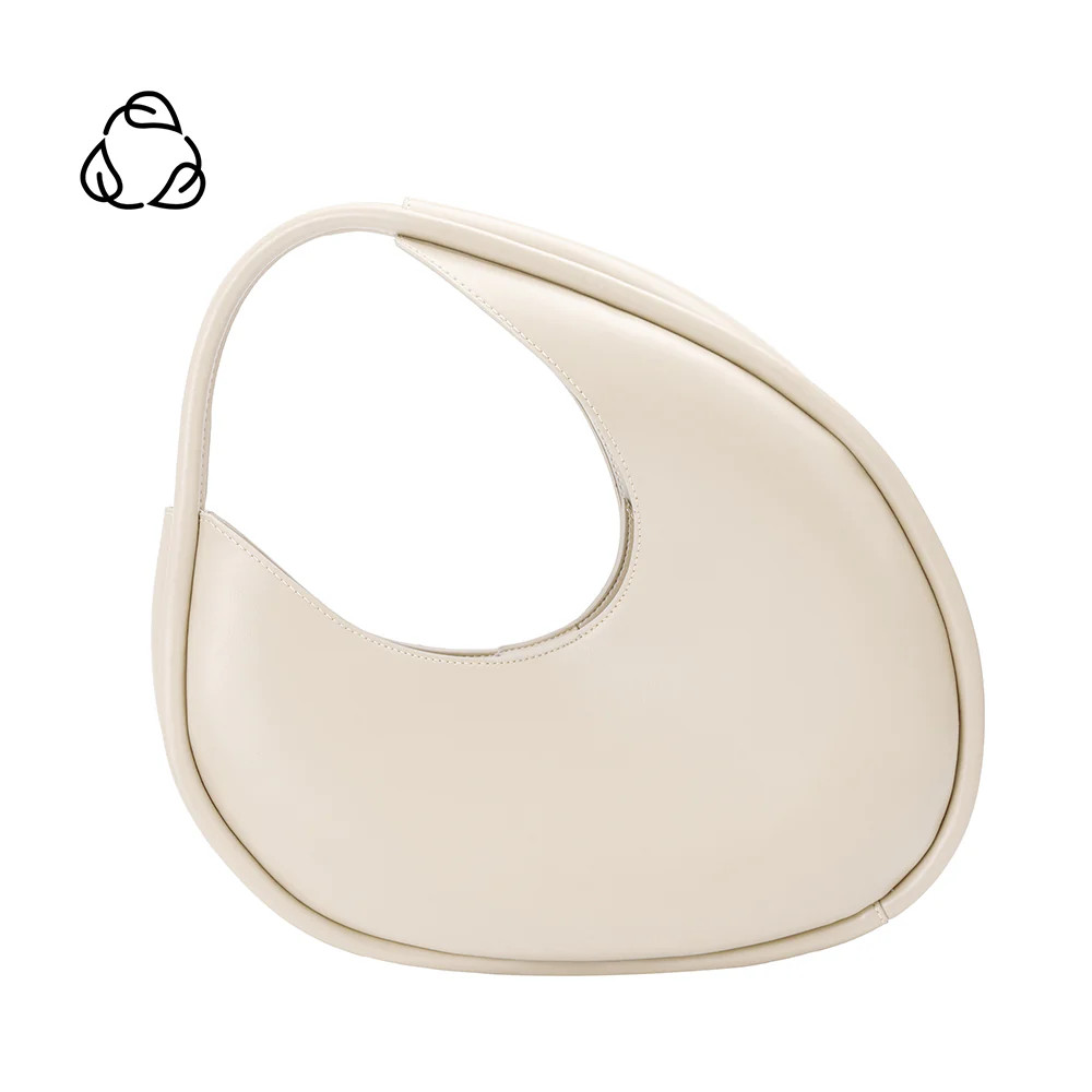 Ivory Nikki Large Recycled Vegan Leather Shoulder Bag | Melie Bianco | Melie Bianco