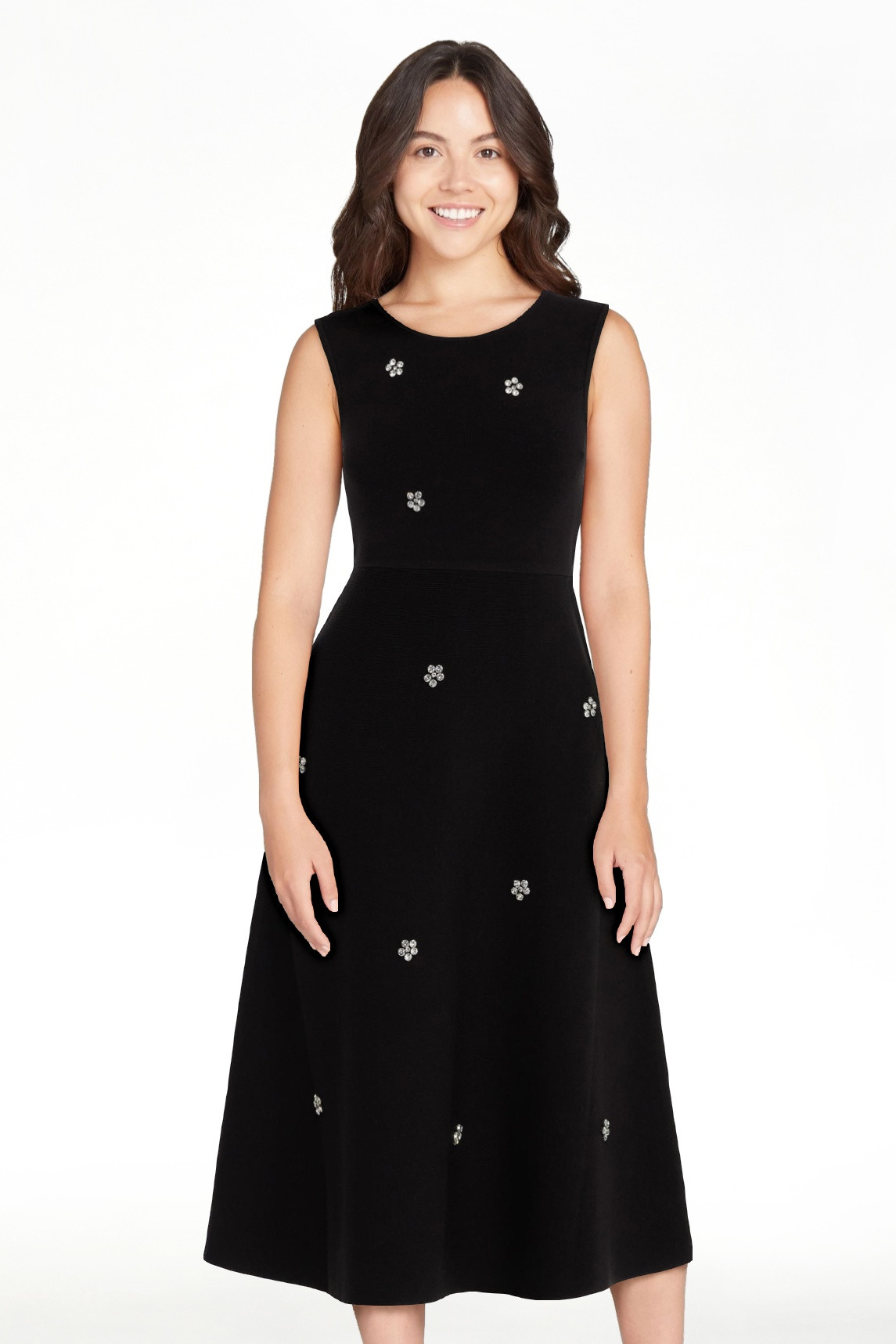 Free Assembly Women's and Women's Plus Beaded Sleeveless Midi Sweater Dress, Sizes, XS-4X | Walmart (US)