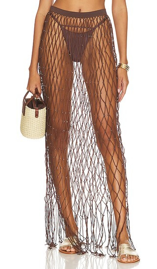 Ophelia Midi Skirt in Brown | Revolve Clothing (Global)