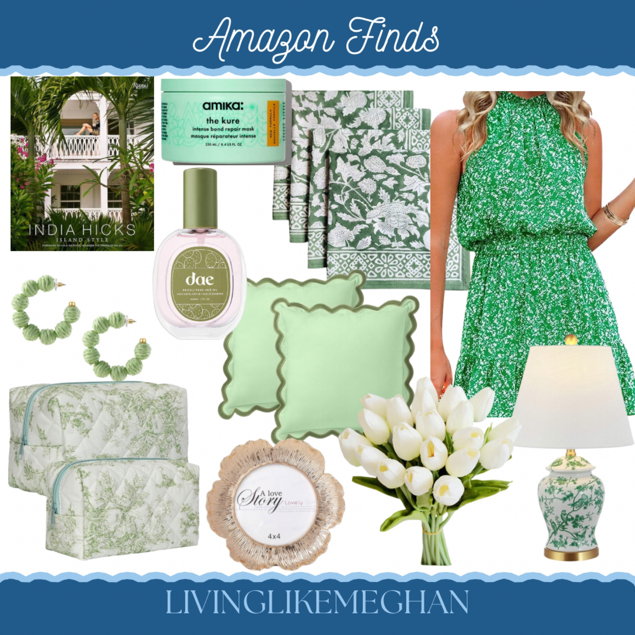 Amazon Finds - green edit




Summer dress, book, cosmetic bag, raffia earrings, scalloped edge, green and white, gold picture frame, lamp, linen napkin, Amazon, Amazon home

#LTKHome #LTKBeauty #LTKFindsUnder100