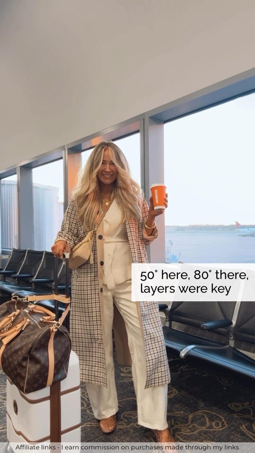 Affiliate links - I earn commission on purchases made through my links | stylish airport travel outfit
Cute carry on suitcase 
Zara outfit
Zara plaid trench coat
Zara jeans barrel leg
Jelly flats 


#LTKTravel