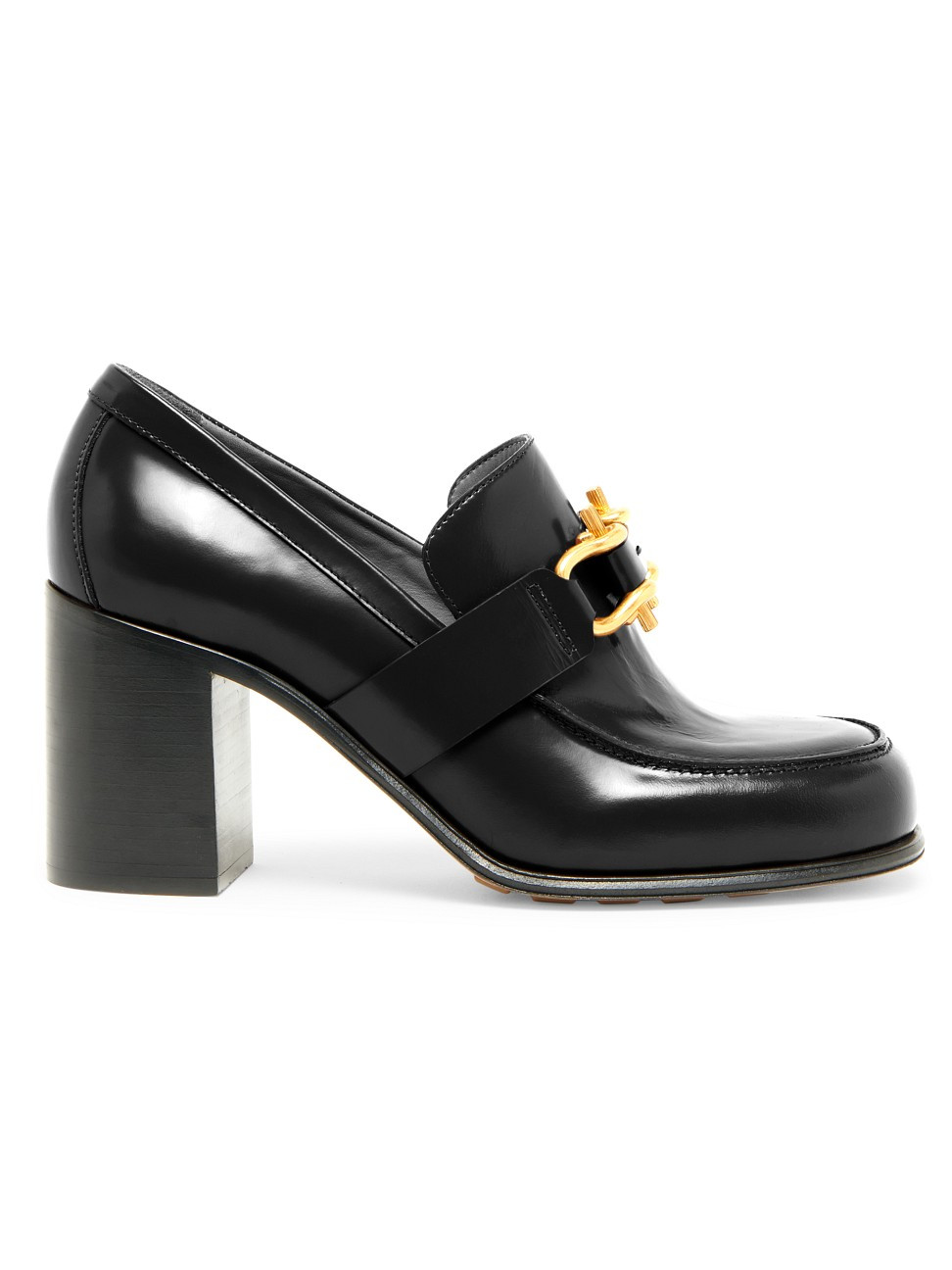Women's 70MM Leather Loafer Pumps - Black - Size 10 | Saks Fifth Avenue