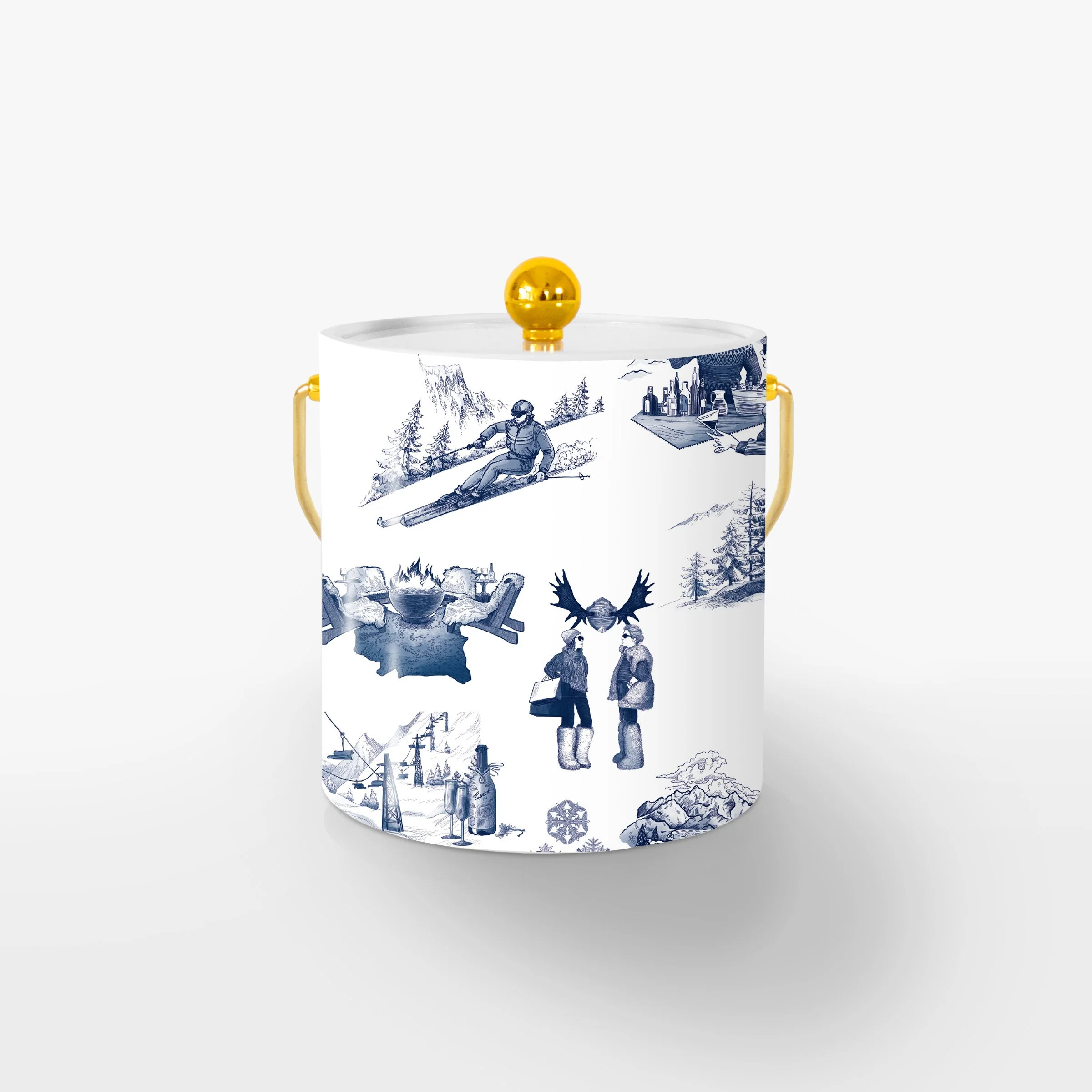 Après Ski Toile Ice Bucket | Katie Kime Inc