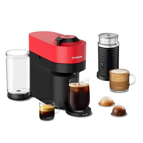 Nespresso Vertuo POP+ by Breville with Milk Frother, Red | Amazon (US)
